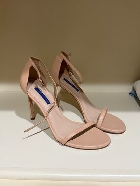 Stuart Weitzman Nudistsong Leather Ankle-Wrap Sandals - Nude/Beige